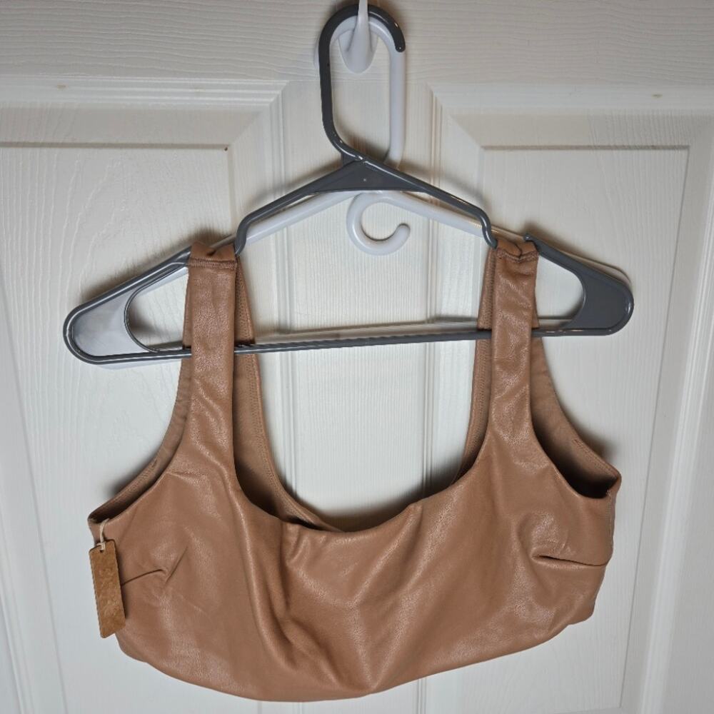 SKIMS NWT FAUX LEATHER BRALETTE SZ 3X